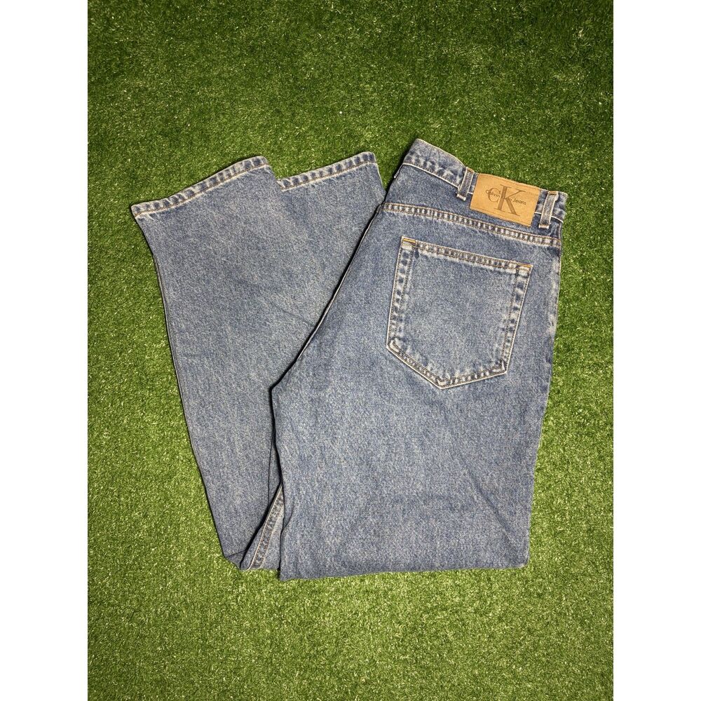 Y2K Calvin Klein Jeans Men’s 36x30 Medium Wash Straight Leg Denim